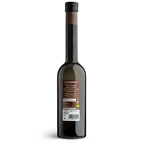 Desert Miracle Organic Extra Virgin Olive Oil, High Polyphenol, 17 fl oz | Gourmet Moroccan EVOO, First Cold Pressed Olive Oil Extra Virgin, Polyphenol-Rich, Flavor Trusted By Award-Winning Chefs