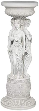 Design Toscano KY992 Chatsworth Manor Neoclassical Pedestal Column Plant Stand, Antique Stone