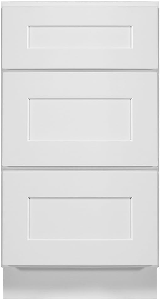 Brookings Shaker Unassembled Base Kitchen Cabinet B18, 18 W x 24 D x 34.5 H, Painted White with Sherwin Williams®, Solid Wood – Design House, 561340 | Adjustable Shelves, Adjustable Hinges, Floor Mount, Contemporary/Modern, Wood, Kitchen, 561340
