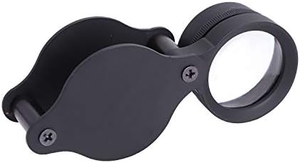Mini 20X Folding Pocket Magnifier with Metal Case - Portable Reading Magnifying Glass for Inspection, Jewelry, Coins, Hobby, Travel