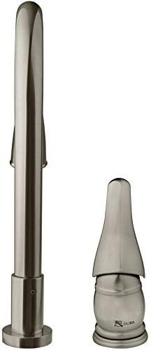 Dura Faucet DF-NMK503-SN RV Pull-Down Kitchen Sink Faucet (Satin Nickel) | Side lever gives one-hand control of temperature and flow. Easy DIY install with common hand tools.