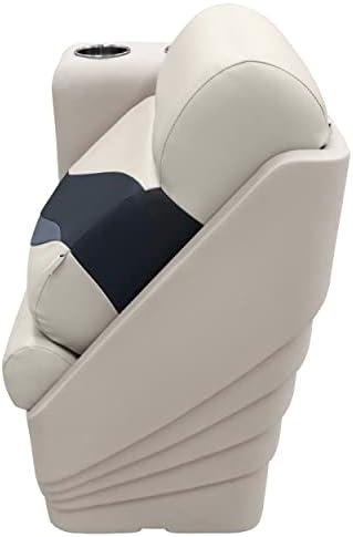 Wise BM13006L-986 Premier Series Pontoon Left Lean Back Recliner, Platinum/Spectra Navy/Cobalt