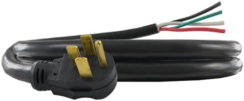 Conntek 14303 RV/Generator Power Cord 36-Foot 50 Amp Male Plug to Bare Wire, Black