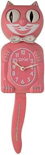Kit Cat Klock Limited Pink Pink Crystals Jeweled Clock