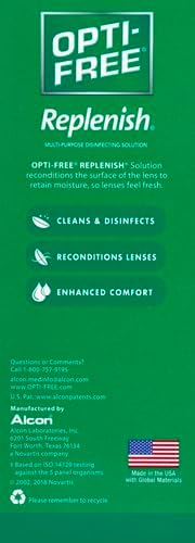 OPTI-FREE Replenish Multi-Purpose Contact Lens Solution, 10 Fl Oz