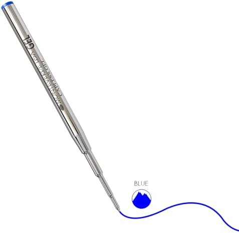 Monteverde Capless Gel Refill to Fit Montblanc, Medium, Blue, 2 Pack