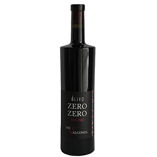 Élivo Zero Zero Deluxe Red Dealcoholized 0.0% Non-Alcoholic Red Wine From Spain 750ml, Low Sugar, Low Calories (1 Bottle)
