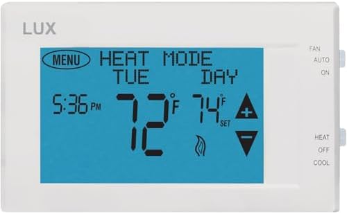 TX9600TS Programmable 7-Day Large Touchscreen Heating Cooling Thermostat, White | Large Touchscreen, Heating Cooling
