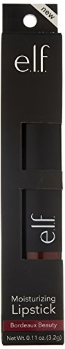 e.l.f. Moisturizing Lipstick, Vibrant Color & Luminous Shine, Bordeaux Beauty, 0.11 Ounce