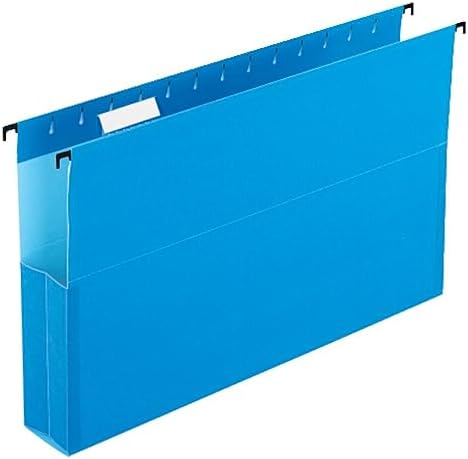Pendaflex SureHook Reinforced Hanging Box File, 2", Legal, Blue, 1/5 Cut, 25 per box (59302EE)