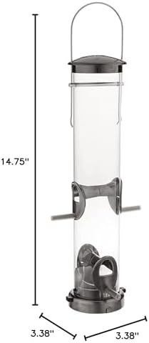 Aspects 392 Quick-Clean Seed Tube Feeder, Medium - Brushed Nickel