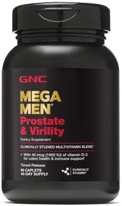 GNC Mega Men Prostate and Virility Multivitamin for Men, Supports Optimal Sexual Health and Prostate Health, 90 Count
