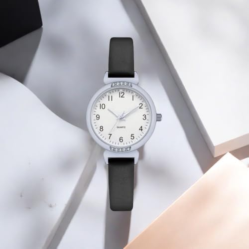 NUOVO Women's Silicone Sports Watch - Crystal Accented Leather Strap Analog Display