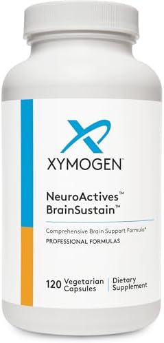 XYMOGEN NeuroActives BrainSustain - Brain Health Support with Phosphatidylserine & CoQ10 - Vegetarian, Gluten-Free & Non-GMO - 240 Capsules