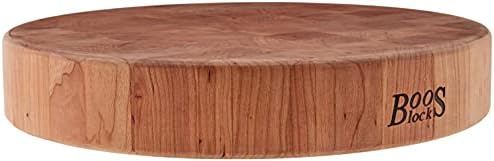 John Boos CCB Series Square Wooden Maple Cutting Board 12”x12” – 3” Thick, 13-lb Reversible Butcher Block with End-Grain & Finger Grips – Made in the USA