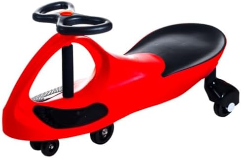 Wiggle Car Ride On Toy - No Batteries, Gears or Pedals - Twist, Swivel, Go - Outdoor Ride Ons for Kids 3 Years and Up by Lil' Rider (Hot Pink and Black)