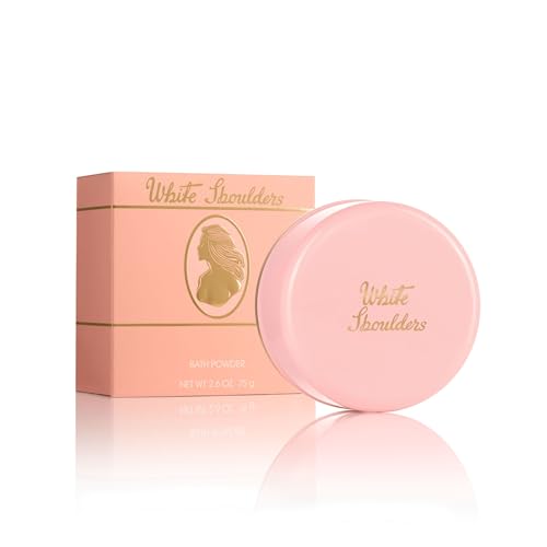 Evyan White Shoulders Perfume Bath Powder for Women, 2.6 oz | Women's floral perfume bath powder with notes of gardenia, lilac