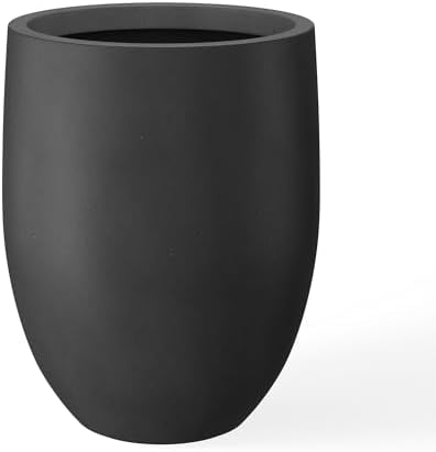 Kante Tall Concrete Planter 21.7" Modern White Floor Pot for Indoor Outdoor