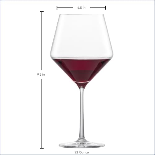 ZWIESEL GLAS Pure Burgundy Red Wine Glass (Set of 6), Graceful Burgundy Glasses for Red Wine, Dishwasher-Safe Tritan Crystal Glasses