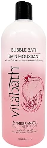 Vitabath Pomegranate Bellini Blush Bubble Bath Rich Foaming Bubbly Soak & Relaxing Aromatherapy Moisturizing & Nourishing Indulgent Suds for Women &