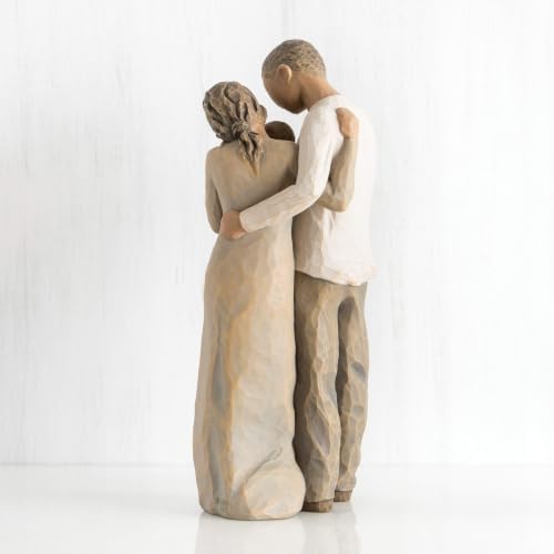 Willow Tree We are Three, Sculpted Hand-Painted Figure, Darker Skin | Cast from a Susan Lordi Original Carving, Celebrates Close Bonds, Meaningful Relationships, Thoughtful Keepsake Gift Idea