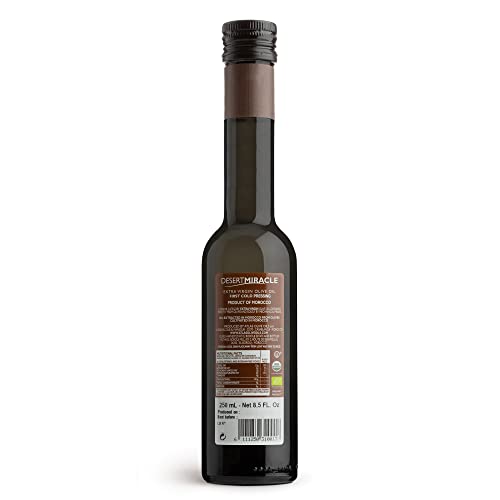 Desert Miracle Organic Extra Virgin Olive Oil, High Polyphenol, 17 fl oz | Gourmet Moroccan EVOO, First Cold Pressed Olive Oil Extra Virgin, Polyphenol-Rich, Flavor Trusted By Award-Winning Chefs