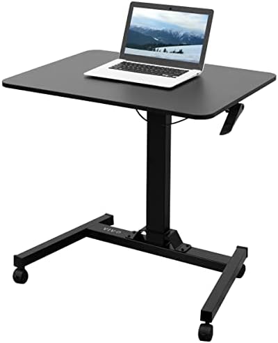 VIVO Black Mobile 32 x 24 inch Standing Laptop Cart, CART-V07B