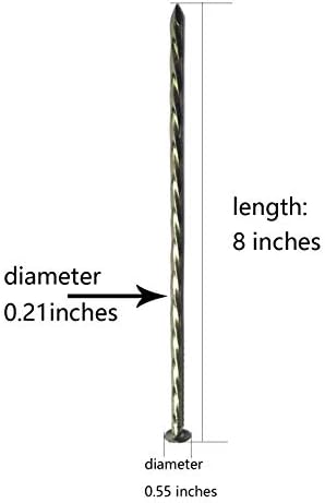 9 Pack 8 Inch Galvanized Tent Spikes,Metal Edging Spikes Landscape