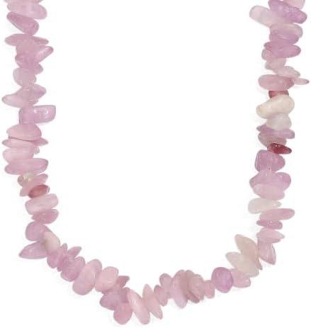 Kunzite 300.00 ctw Chips Necklace 24 Inches