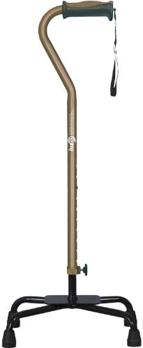Hugo Mobility Adjustable Quad Walking Cane for Everyday Use, Ebony | Adjustable Quad Cane Offers Stable Base for Confident, Everyday Walking Support and Independence at Home