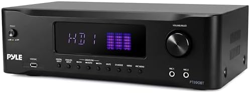 Pyle 9.1 Channel AV Receiver | Audio Amplifier with Subwoofer Output, HDMI 2.1, Bluetooth Streaming | Surround Sound System for TV