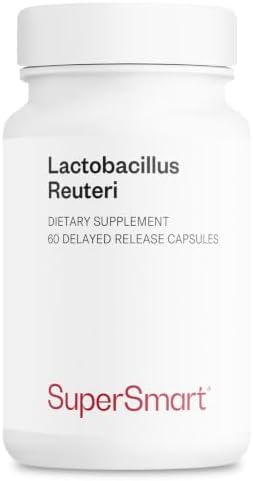 Supersmart - Lactobacillus Reuteri 5 Billion CFU per Day - Probiotic Supplement | Non-GMO & Gluten Free - 60 DR Capsules | 5 billion UFC per day