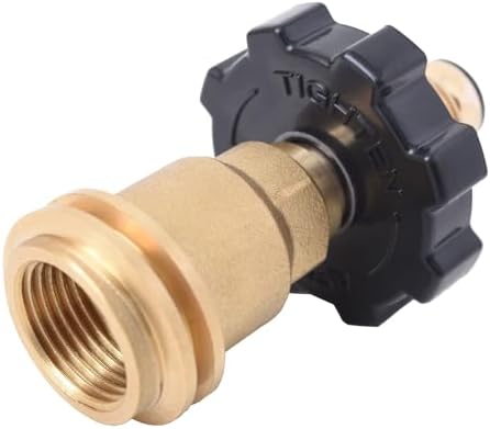 Flame King Propane Tank Adapter POL to QCC1 Type Converts Propane Tank from Old to New Connection
