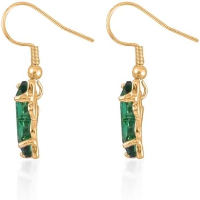 Shop LC Blue Glass Cubic Zirconia CZ Goldtone Butterfly Dangle Drop Earrings for Women Jewelry Ct 0.08 Gifts for Women