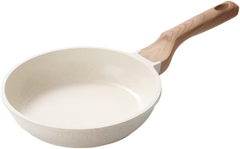 Induction Nonstick Frying Pan,Light Weight Skillet,Healthy Non Toxic Omelet Pan,All Stoves Compatible Egg Pan (grey, 8inch)