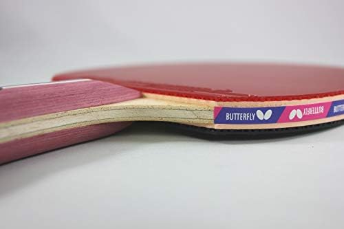 Butterfly Nakama S-3 Table Tennis Racket with 2 Balls - Carbon Blade - Flextra 1.9mm Rubbers - ITTF Approved