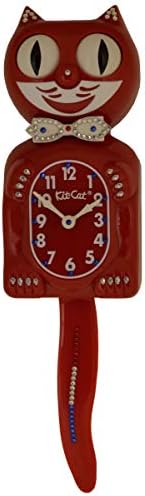 Kit Cat Klock Limited Red White Blue Crystals Jeweled Clock
