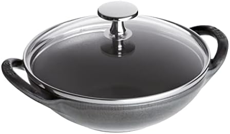 STAUB Cast Iron Baby Wok, 0.5-quart, Black Matte