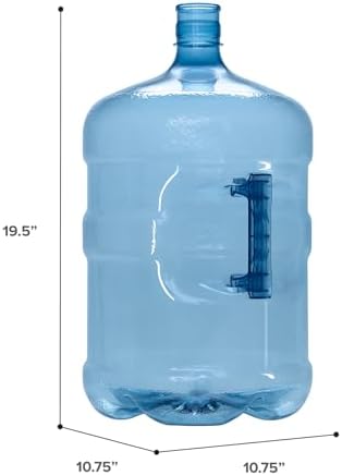 Brio 5 Gallon Plastic Crown Cap Reusable Water Bottle Container