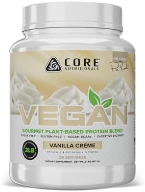 Core Nutritionals Vegan Plant Protein, Chocolate Brownie, 2 lb