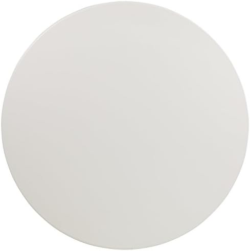 Flash Furniture Commercial 5 ft Plastic Round Folding Table, Granite White | Durable Construction, Commercial Use