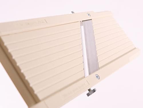Benriner Mandoline Slicer with 4 Blades, Japanese Stainless Steel, BPA Free, 12.75 x 3.625-Inches, Beige