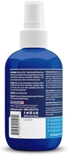 Vetericyn Plus Cat Wound Care Spray | Feline Healing Aid and Skin Repair for Wounds, Sores, and Abrasions, Provides Itch Relief for Cats Irritated Skin. 3 Ounces