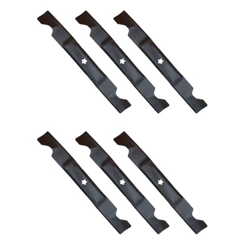 Mower Blades Set of 6 for 46in Deck Fits Poulan, Husqvarna, Ariens