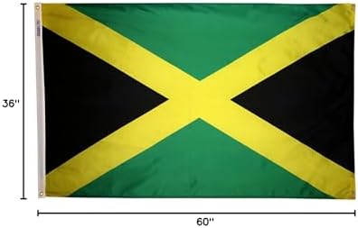 Annin Flagmakers Jamaica Flag - 4 x 6 Feet (Model 194242) | USA-Made to Official United Nations Design Specifications