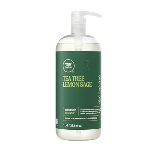 Tea Tree Lemon Sage Thickening Shampoo, Builds Body + Boosts Volume, For Fine Hair