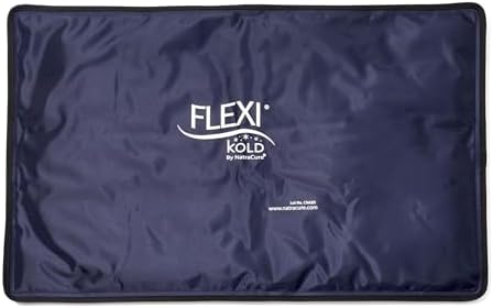 FlexiKold Gel Ice Packs (Standard Large: 10.5" x 14.5") for Injuries Reusable, Back Pain Relief, Knee Wrap, After Surgery, Ice Pack for Knee, Shoulder - 6300-COLD by NatraCure