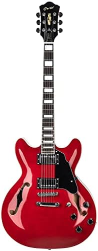 Grote Full Scale Electric Guitar Semi-Hollow Body Guitar Stainless Steel Frets (Vintage Sunburst)