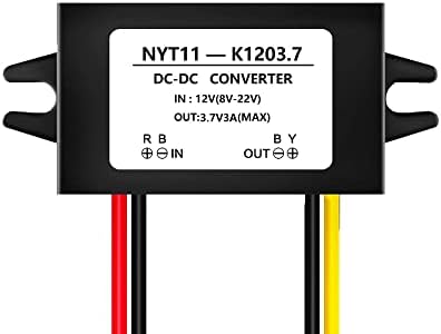 DC to DC 6V 2A 3A Converter Buck Module 12V 16V 6V-22V Buck to 6V 3A Max Power Converter IP67 Waterproof with Overcurrent Overheat Short-Circuit Undervoltage Protection (6V 3A, Black)