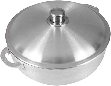 Cajun 9.2-Quart Aluminum Dutch Oven Pot with Lid - Oven-Safe Round Caldero - Nickel-Free Soup Pot